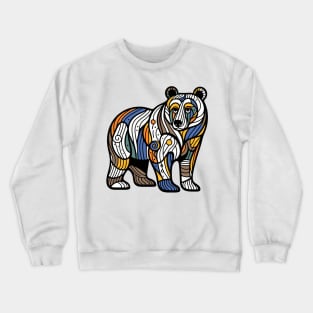 Bear illustration. Illustration of a bear in cubism style Crewneck Sweatshirt